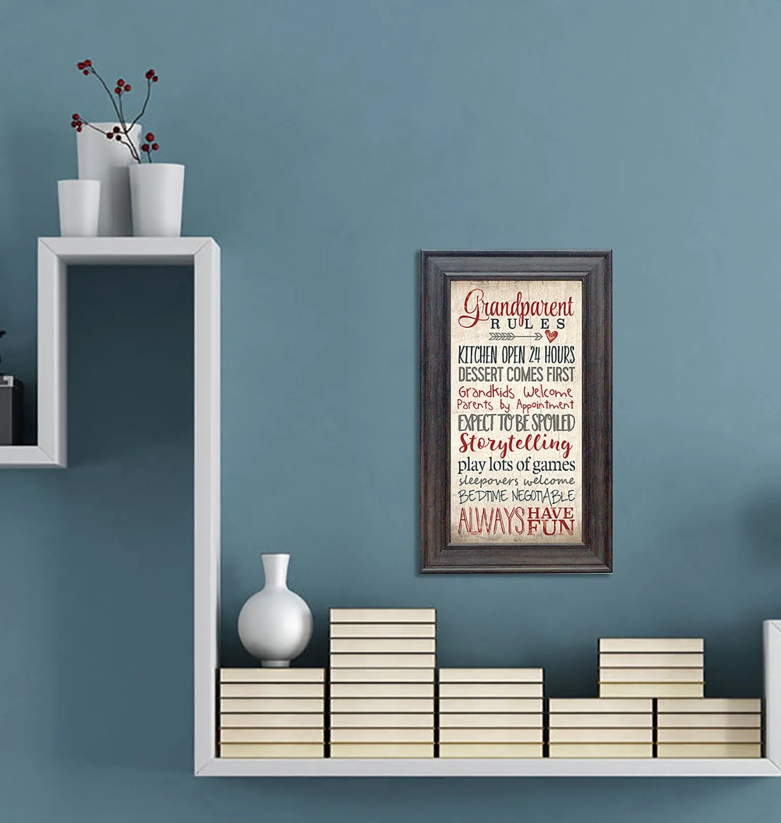 Grandparent Rules: Framed with Glass