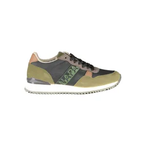 Green Polyester Men Sneaker