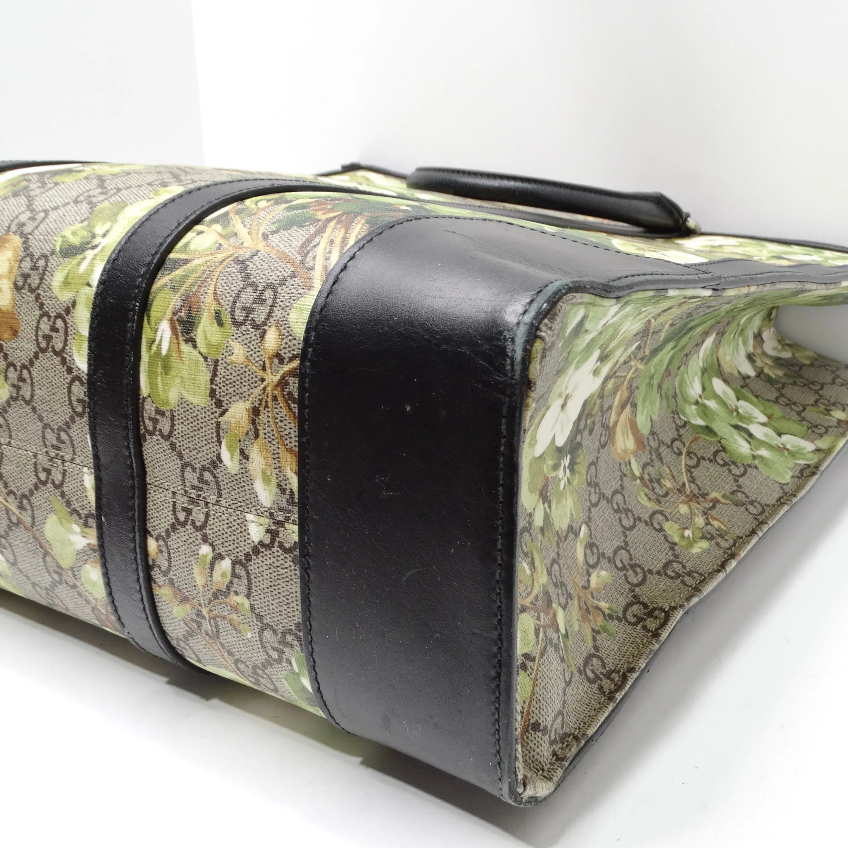 Gucci Blooms Print GG Coated Canvas Tote
