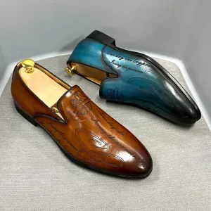 Herrenhandgefertigte Leder-Loafers von UrbanElite