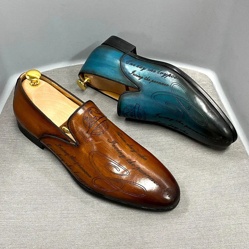 Herrenhandgefertigte Leder-Loafers von UrbanElite