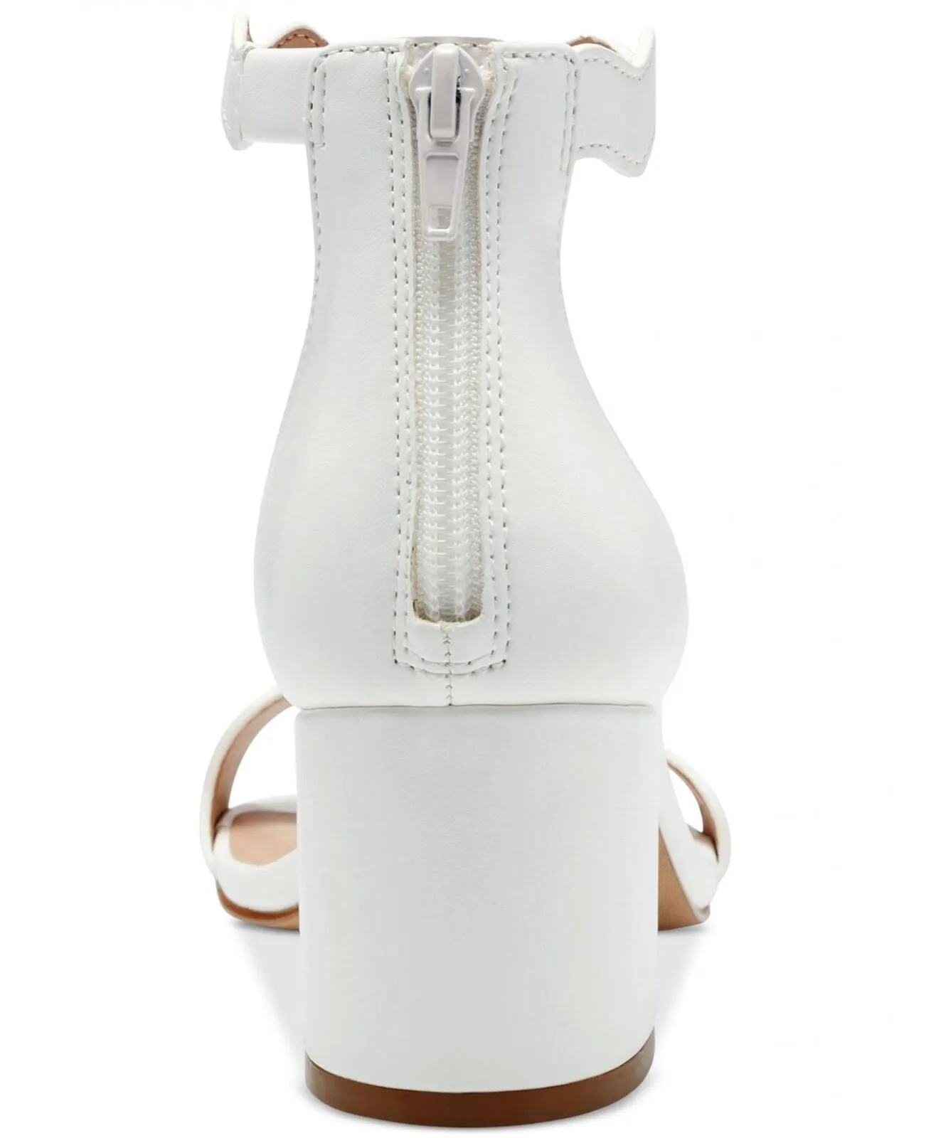 I.n.c. International Concepts Hadwin Open Toe Formal Heeled Shoe White 8.5M