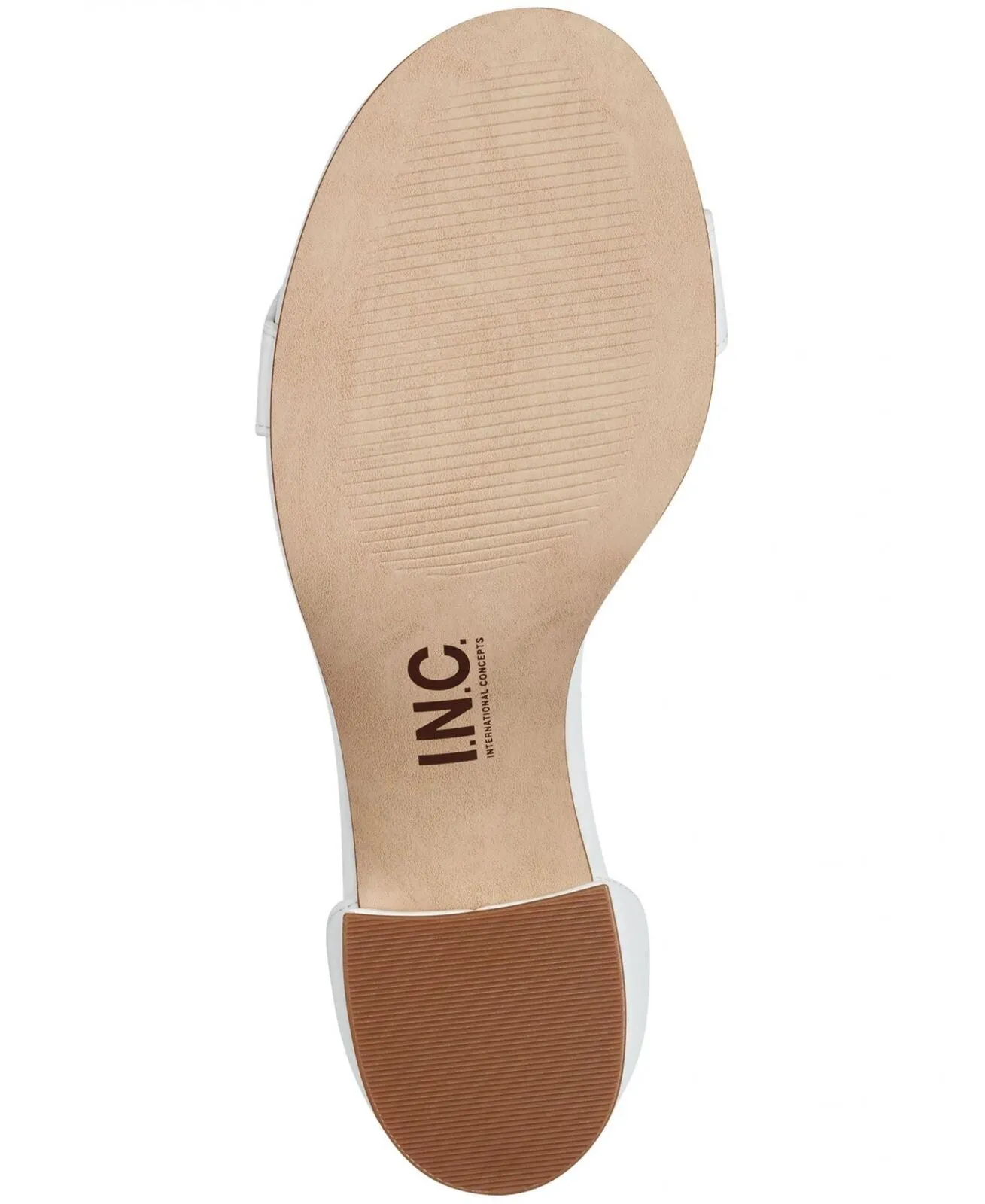 I.n.c. International Concepts Hadwin Open Toe Formal Heeled Shoe White 8.5M