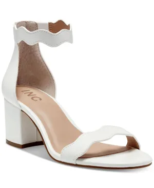 I.n.c. International Concepts Hadwin Open Toe Formal Heeled Shoe White 8.5M