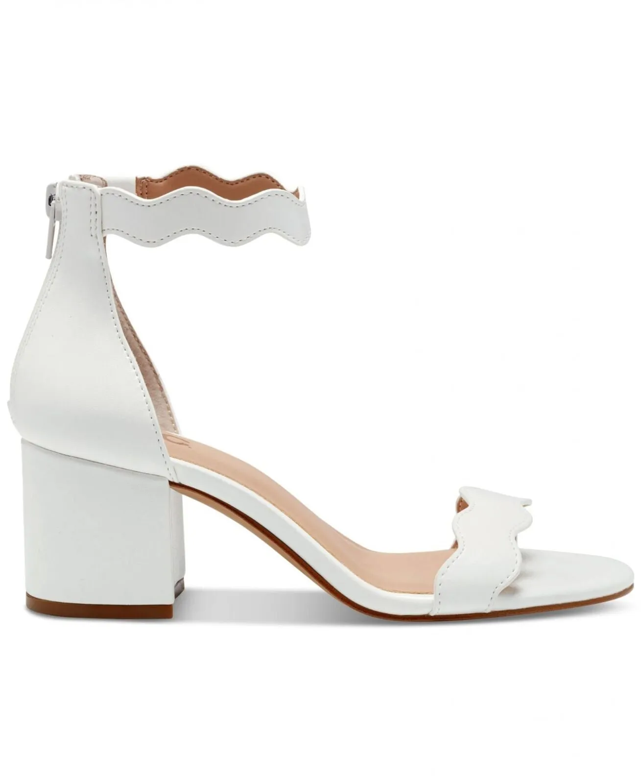 I.n.c. International Concepts Hadwin Open Toe Formal Heeled Shoe White 8.5M