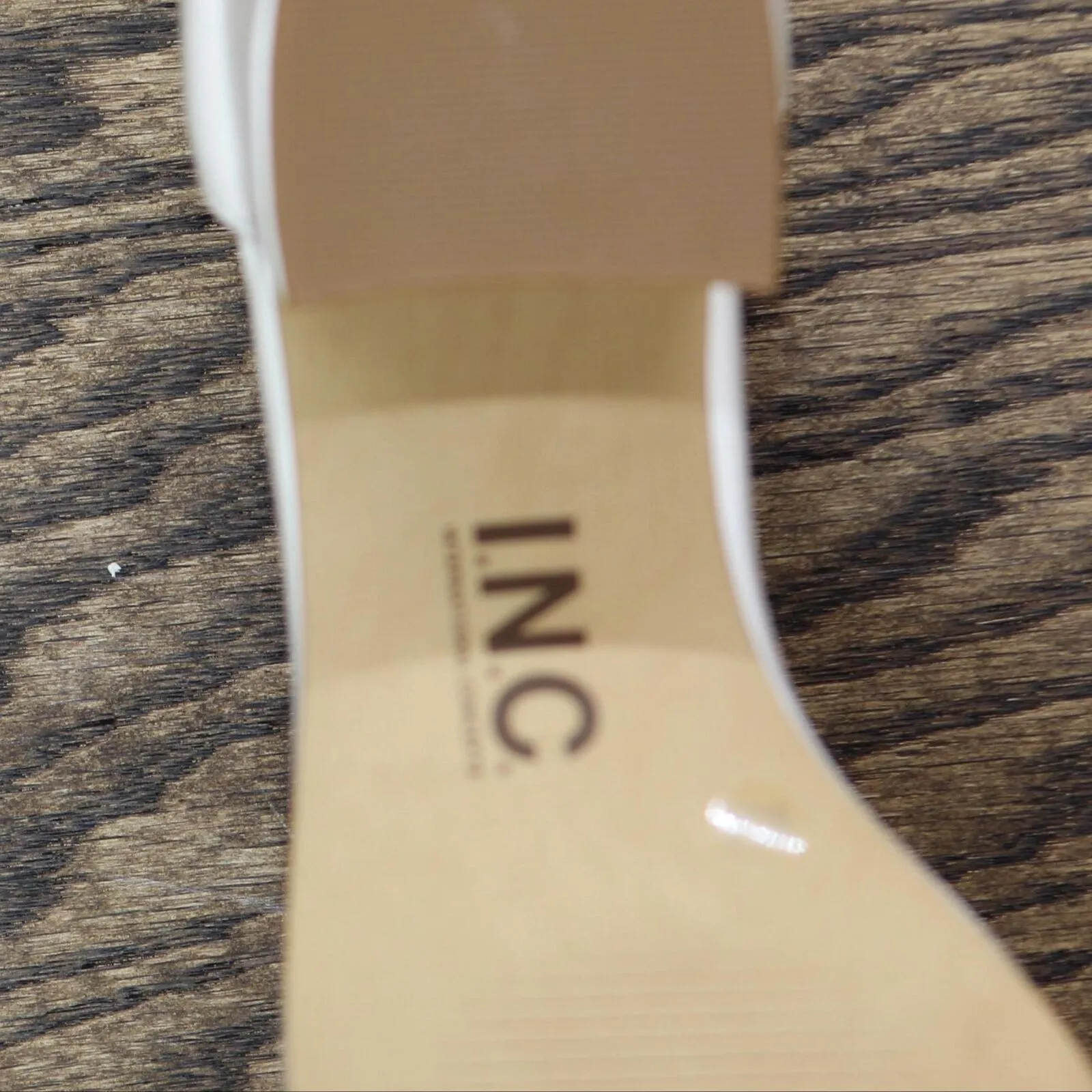 I.n.c. International Concepts Hadwin Open Toe Formal Heeled Shoe White 8.5M