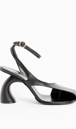 Janelle Cutout Heeled Sandals - Black