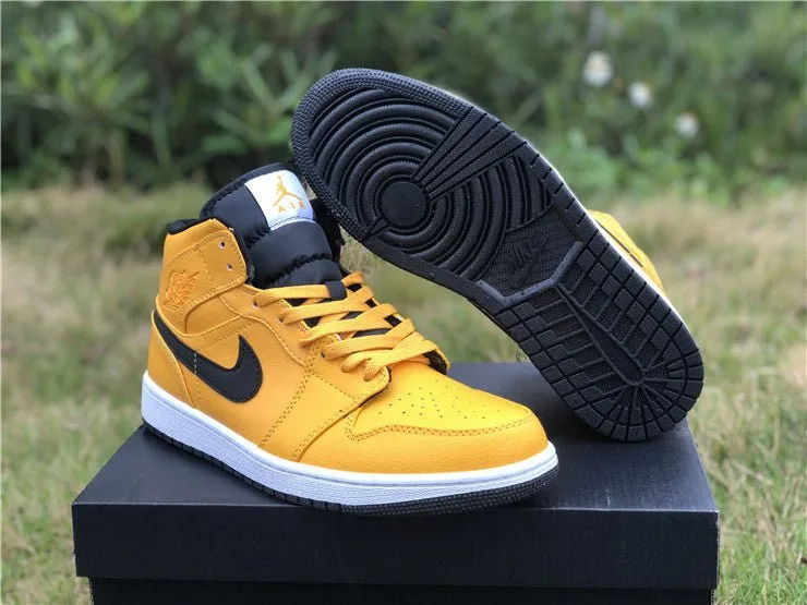 JORDAN 1 MID x UNIVERSITY GOLD BLACK