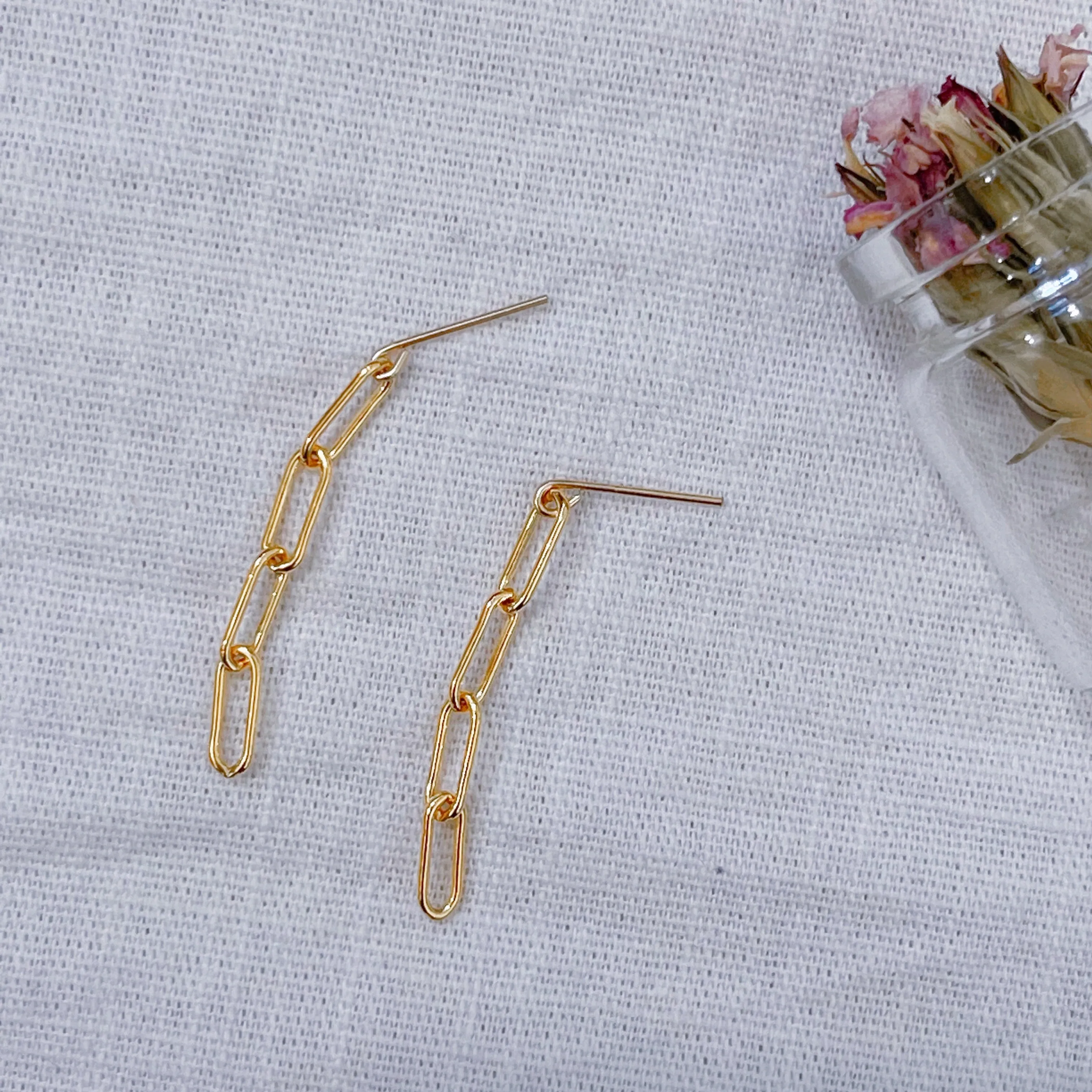 Just Me Link Chain Earrings