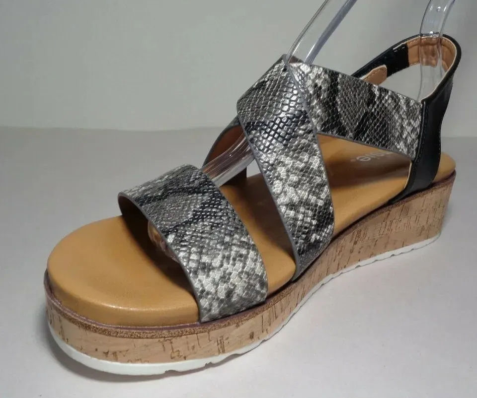 Kensie PALERMO Black Snake Heeled Sandals New Women's Shoes
