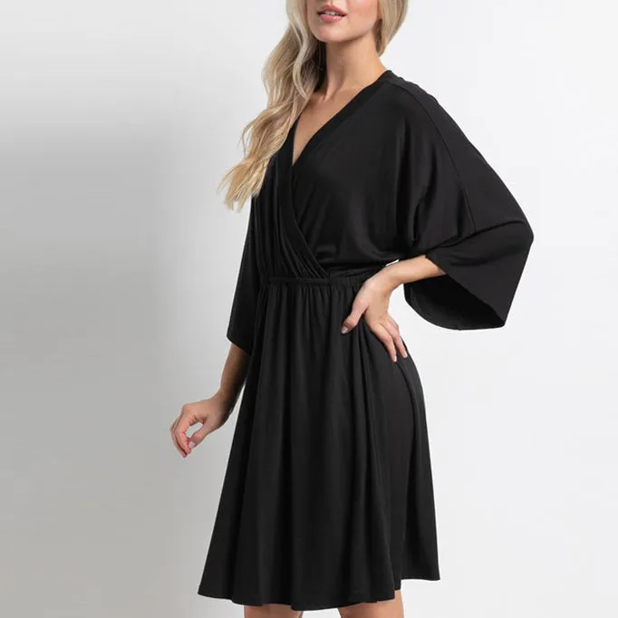 Kimono Sleeve Alluring Dress