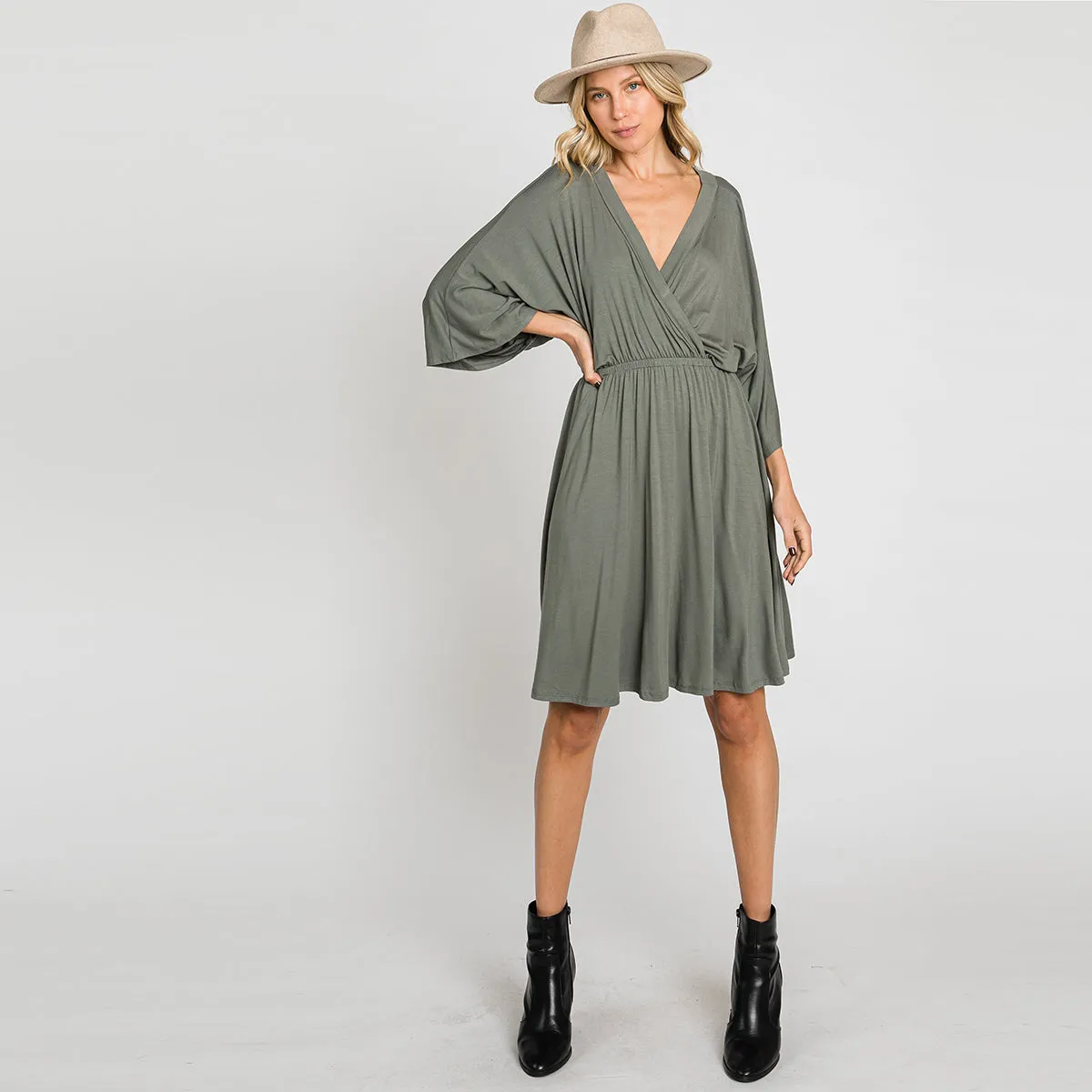 Kimono Sleeve Alluring Dress