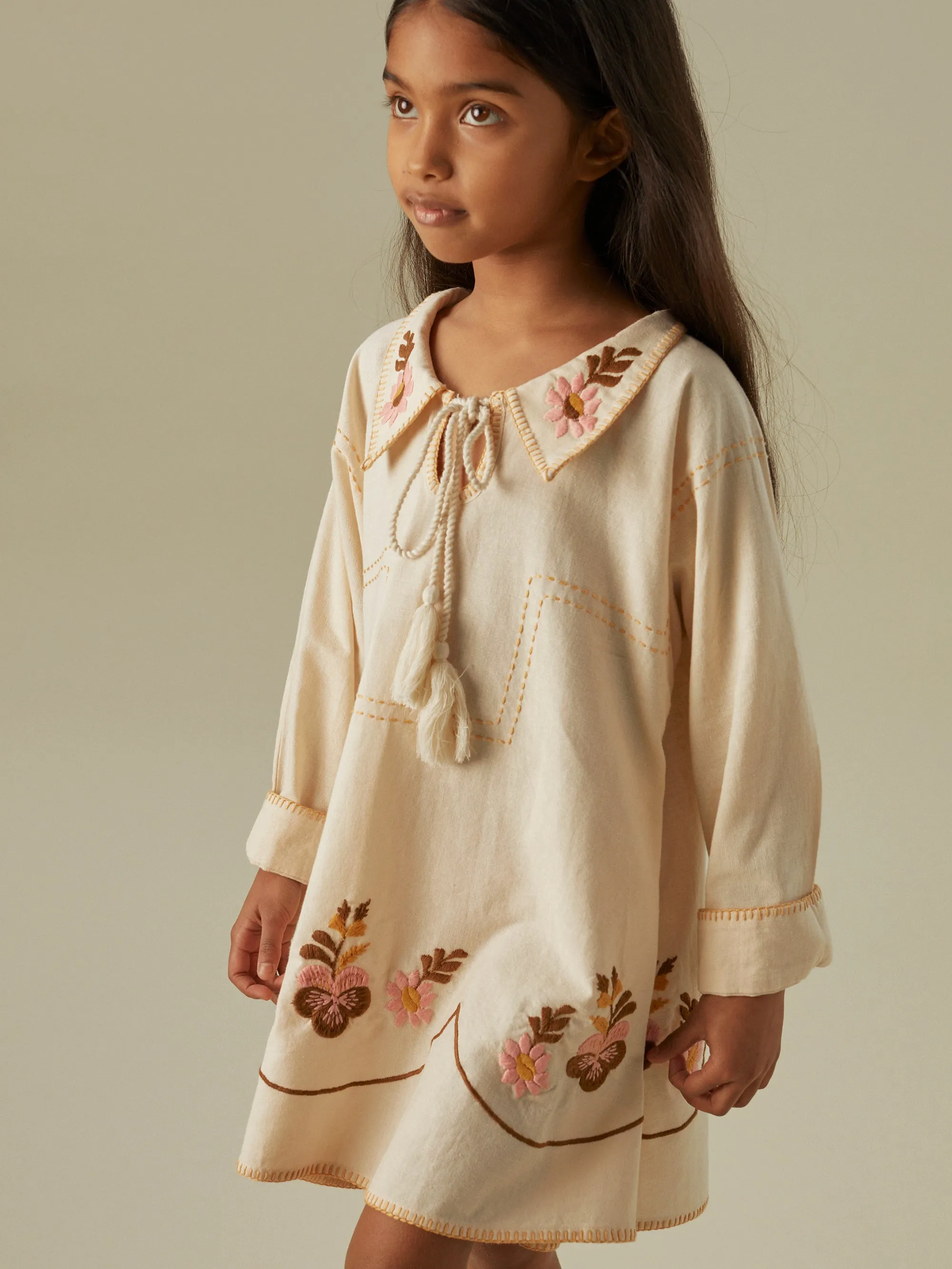 Konnie Kaftan Dress, Milk