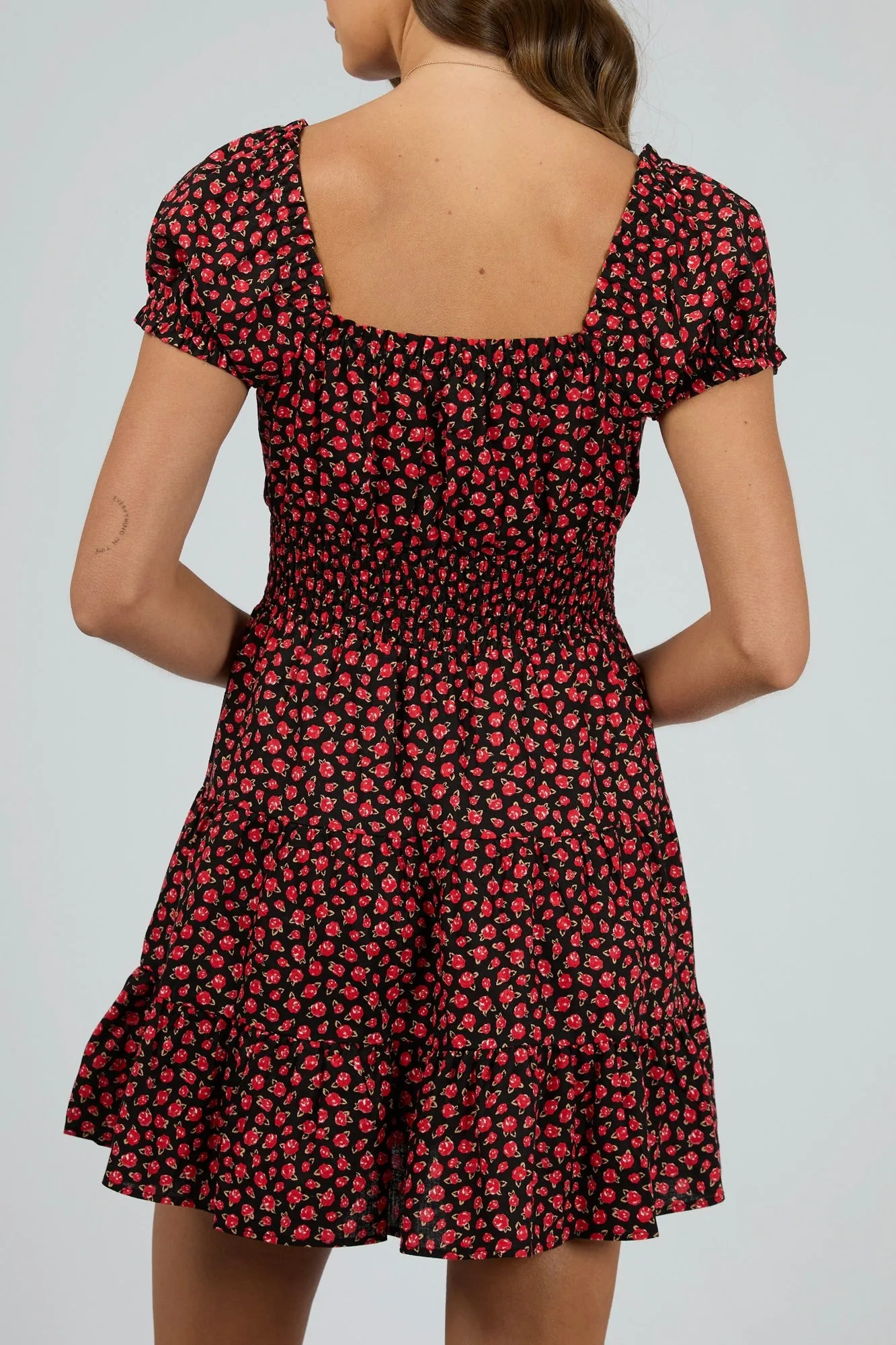 Lana Red Floral Mini Dress