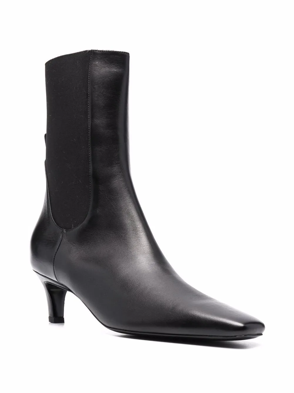 Leather heel boots