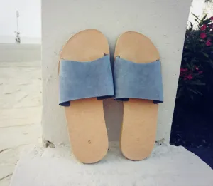 Leather Slide Sandals