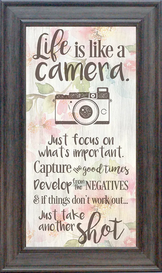 Life is Like A Camera: Framed with Glass
