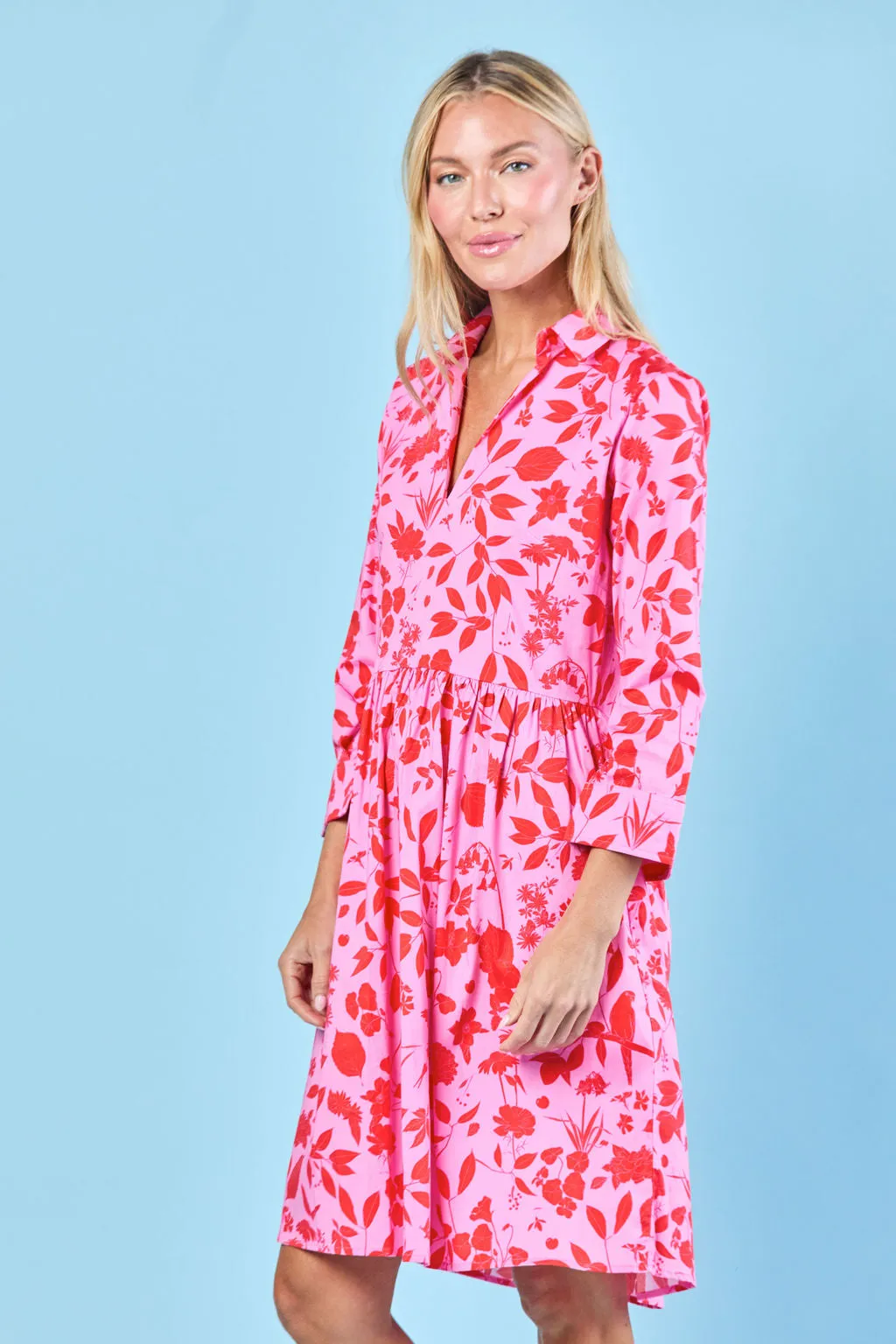 Lucy Dress in Raspberry Wildflower