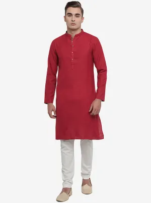 Maroon Solid Kurta | Azania