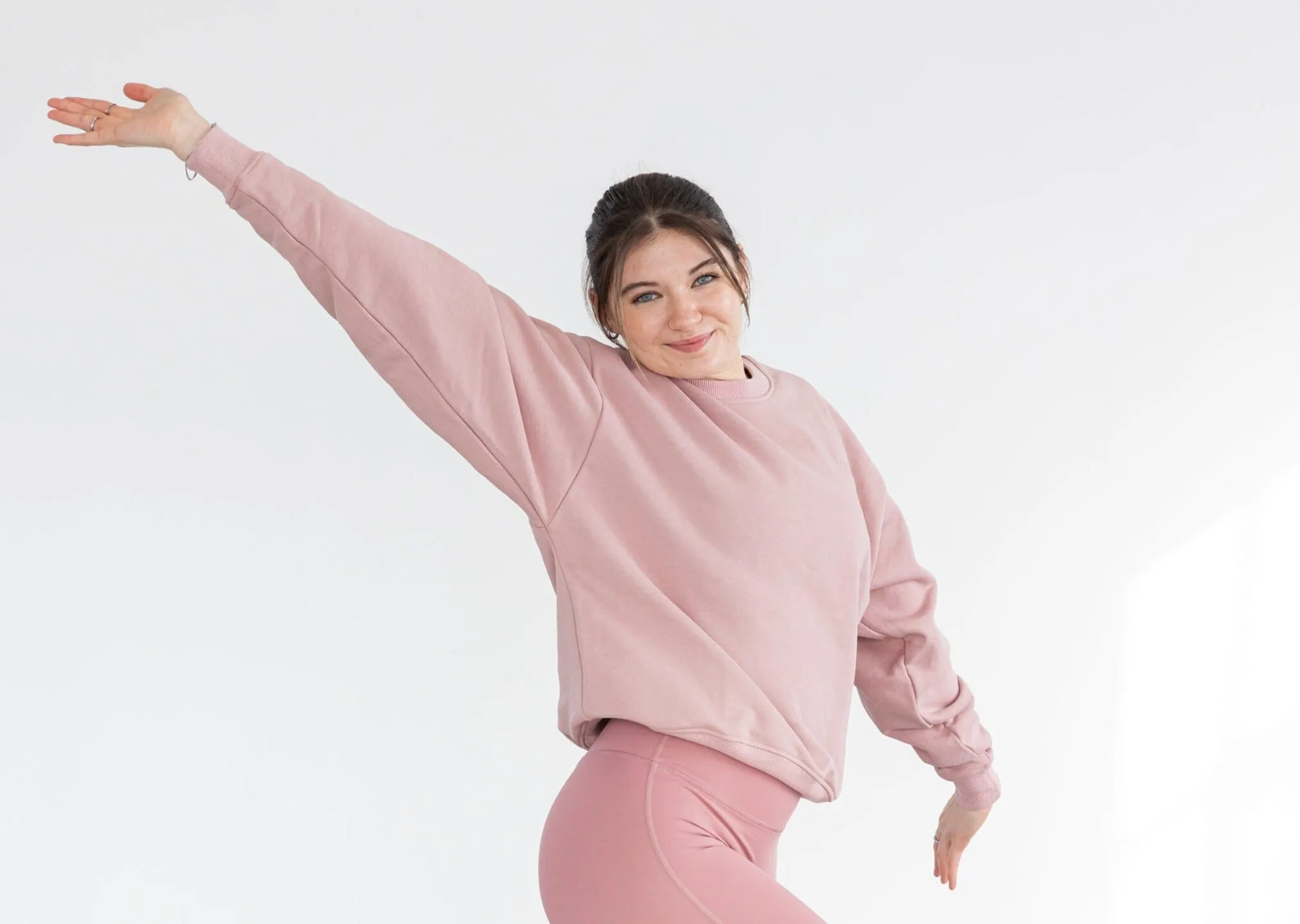 Maya Oversized Crewneck Blush