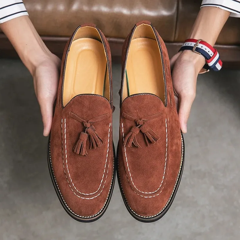 Men’s Lightweight Suede Loafers with Tassel | Perfect for Everyday Wear
