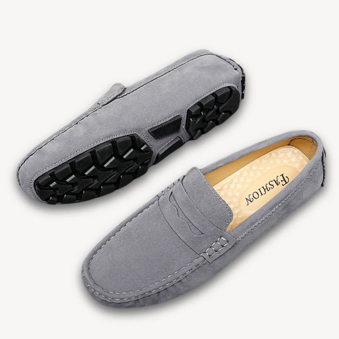 Men’s Loafers – Classic Suede Look – Slip-On Design – Penny Slot Detail – Smart Casual