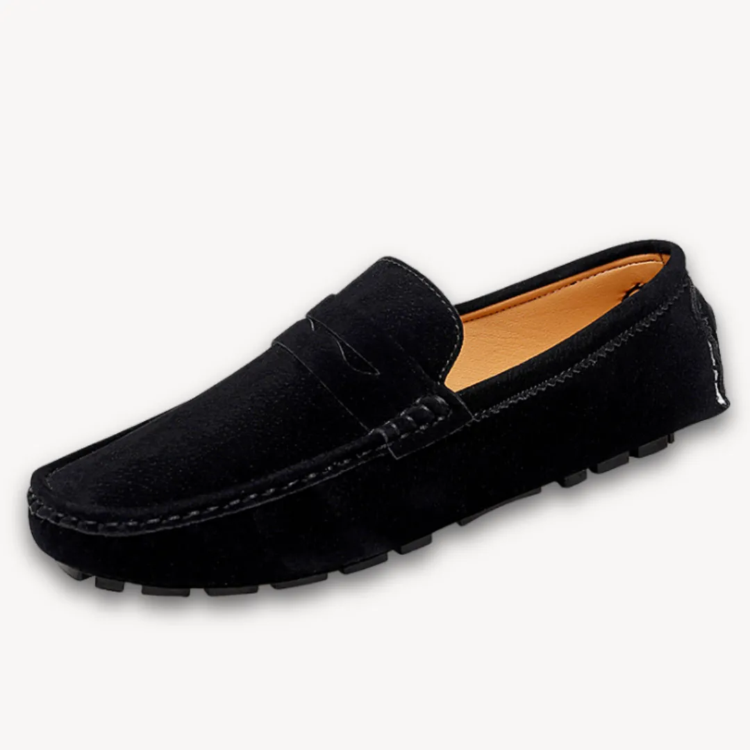 Men’s Loafers – Classic Suede Look – Slip-On Design – Penny Slot Detail – Smart Casual