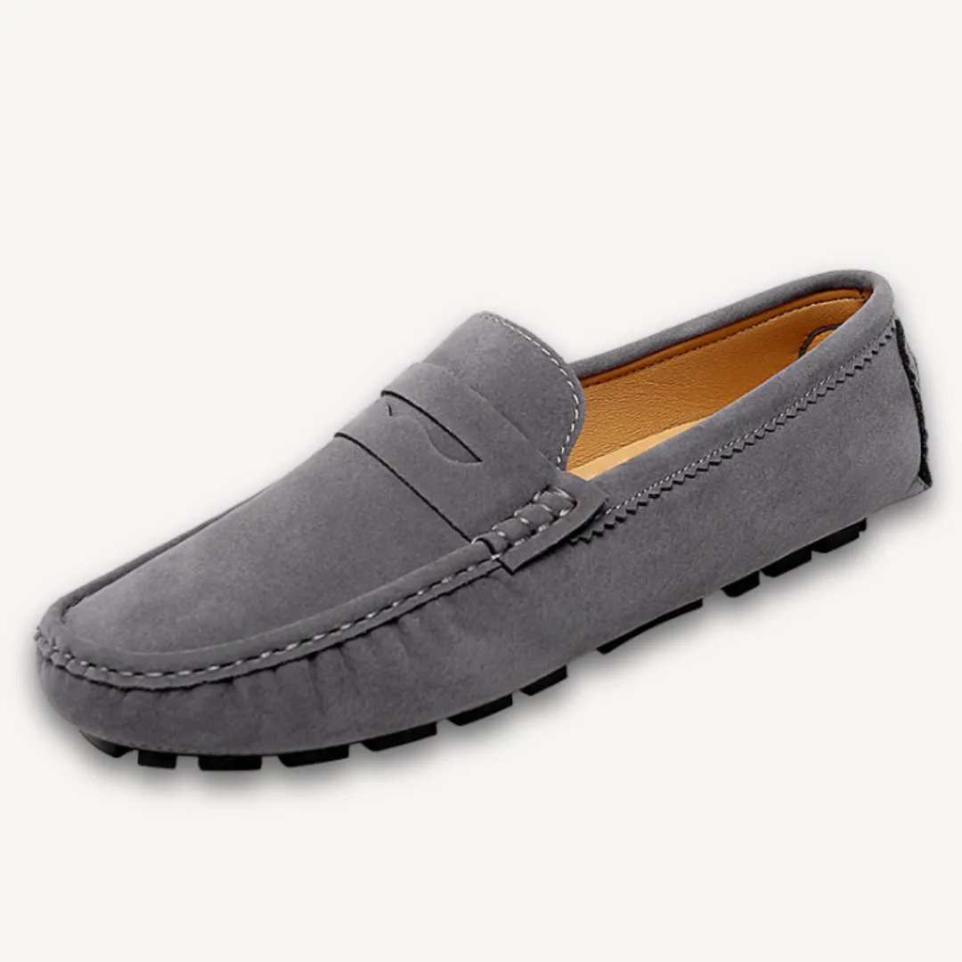 Men’s Loafers – Classic Suede Look – Slip-On Design – Penny Slot Detail – Smart Casual