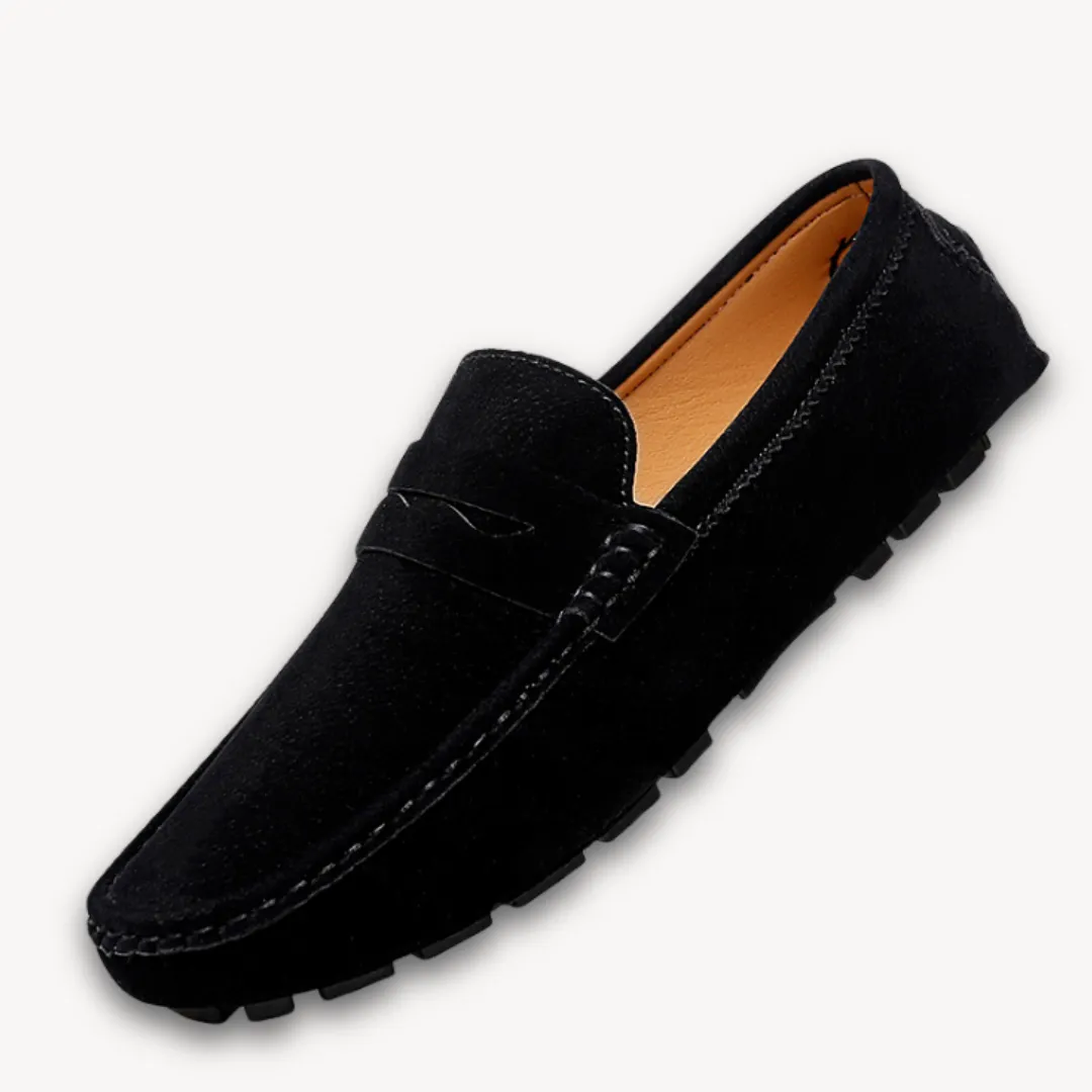 Men’s Loafers – Classic Suede Look – Slip-On Design – Penny Slot Detail – Smart Casual