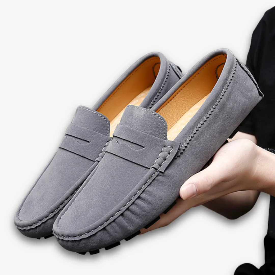 Men’s Loafers – Classic Suede Look – Slip-On Design – Penny Slot Detail – Smart Casual
