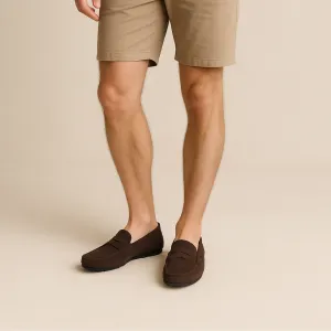 Men’s Loafers – Classic Suede Look – Slip-On Design – Penny Slot Detail – Smart Casual