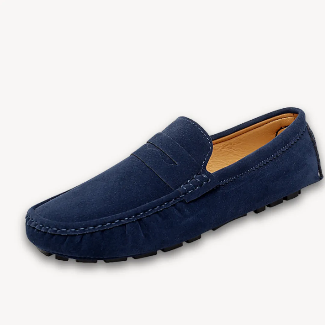 Men’s Loafers – Classic Suede Look – Slip-On Design – Penny Slot Detail – Smart Casual