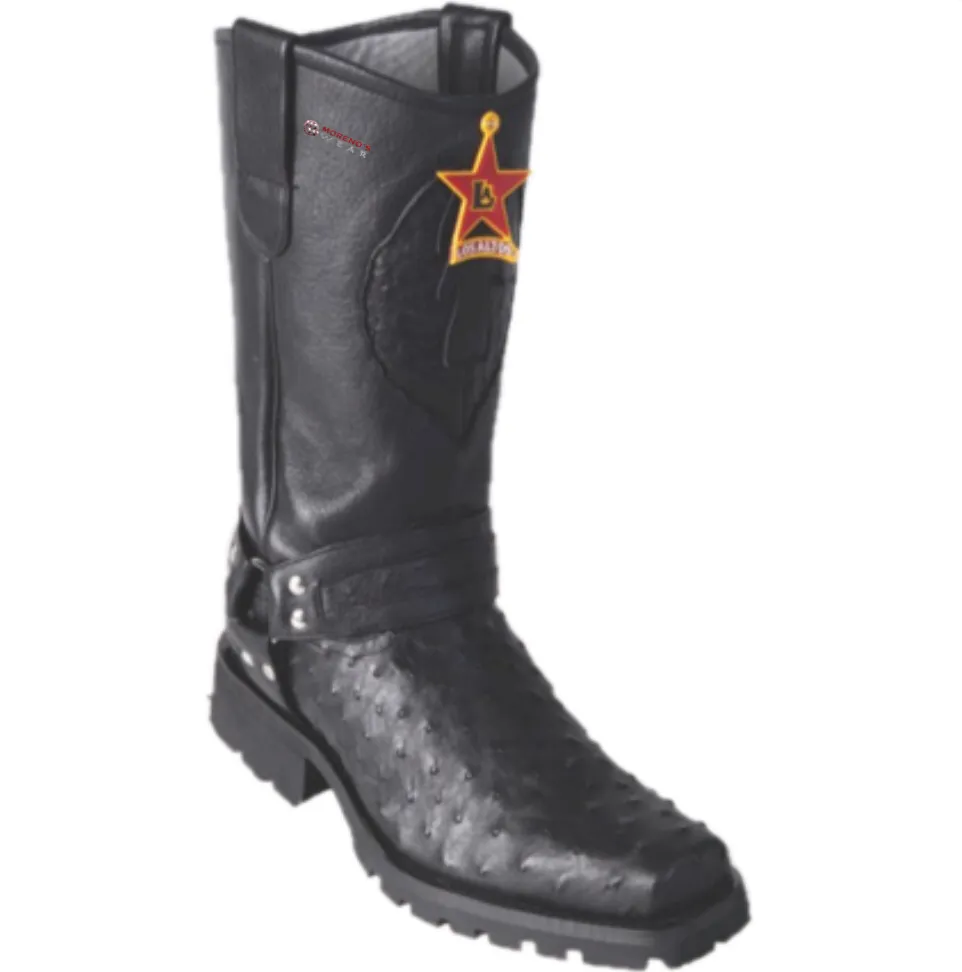 Men’s Los Altos Ostrich Biker Boots