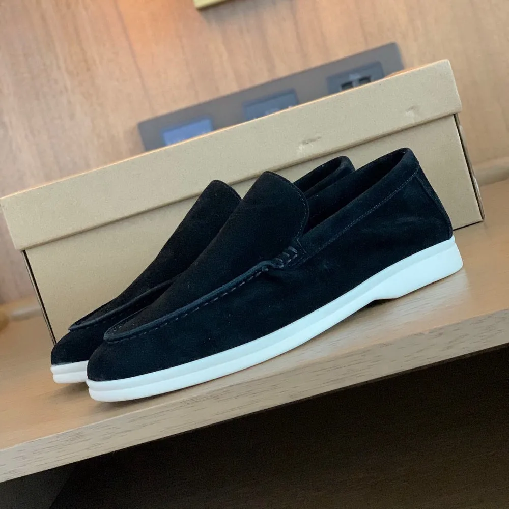 Men’s Suede Loafers – Slip-On Design – Cushioned Insole – Lightweight Sole – Smart-Casual Look