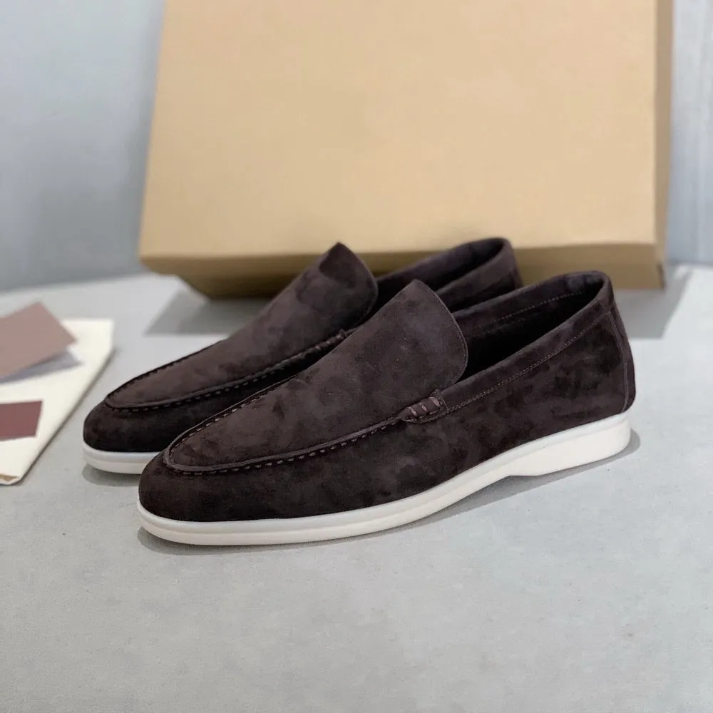 Men’s Suede Loafers – Slip-On Design – Cushioned Insole – Lightweight Sole – Smart-Casual Look