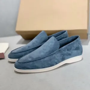 Men’s Suede Loafers – Slip-On Design – Cushioned Insole – Lightweight Sole – Smart-Casual Look