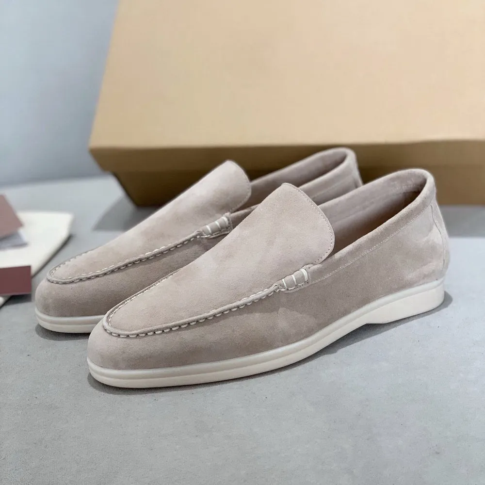 Men’s Suede Loafers – Slip-On Design – Cushioned Insole – Lightweight Sole – Smart-Casual Look