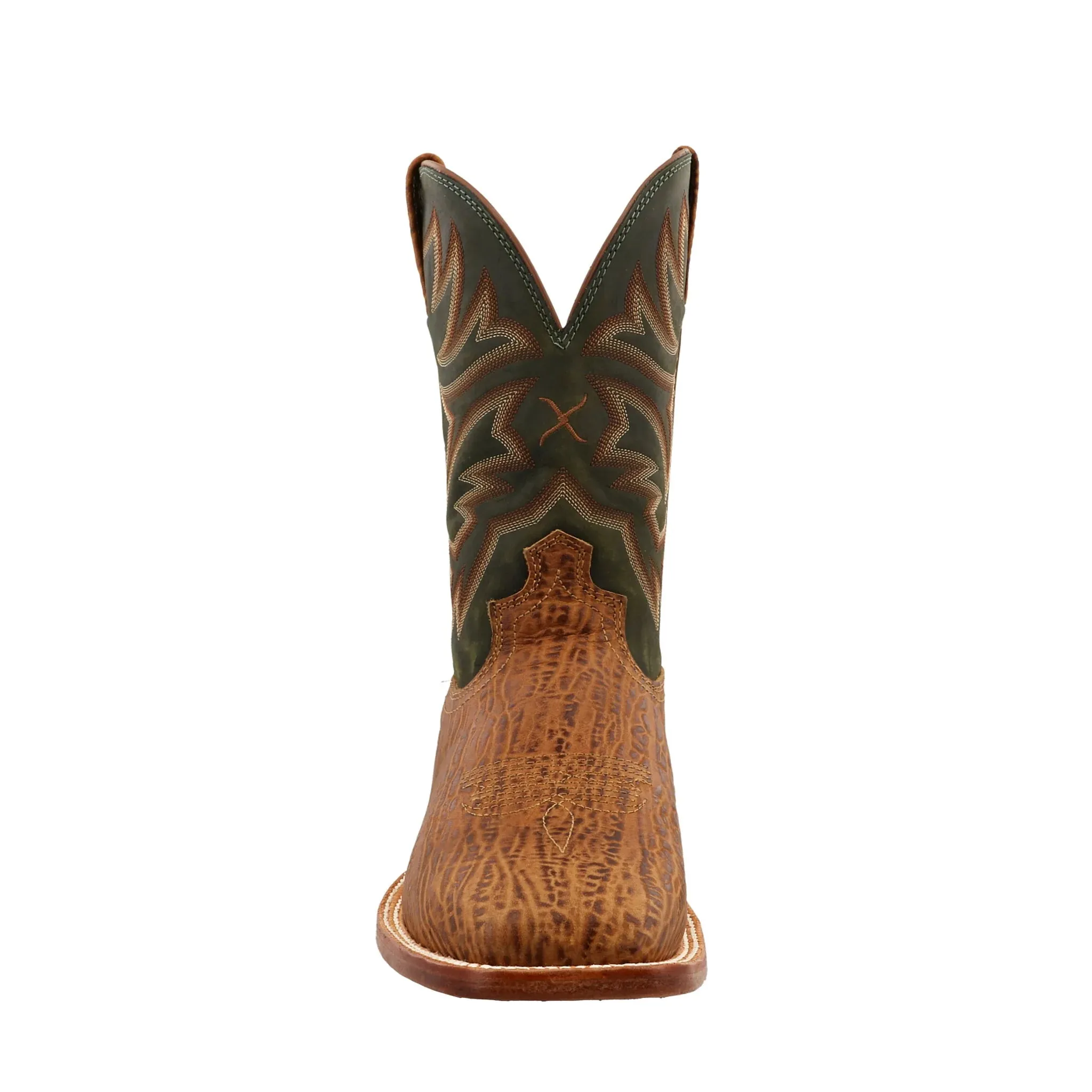 Men's Twisted X Tech X 3 Brown Vamp with 11in. Olive Shaft Cowboy Boot MXTL004