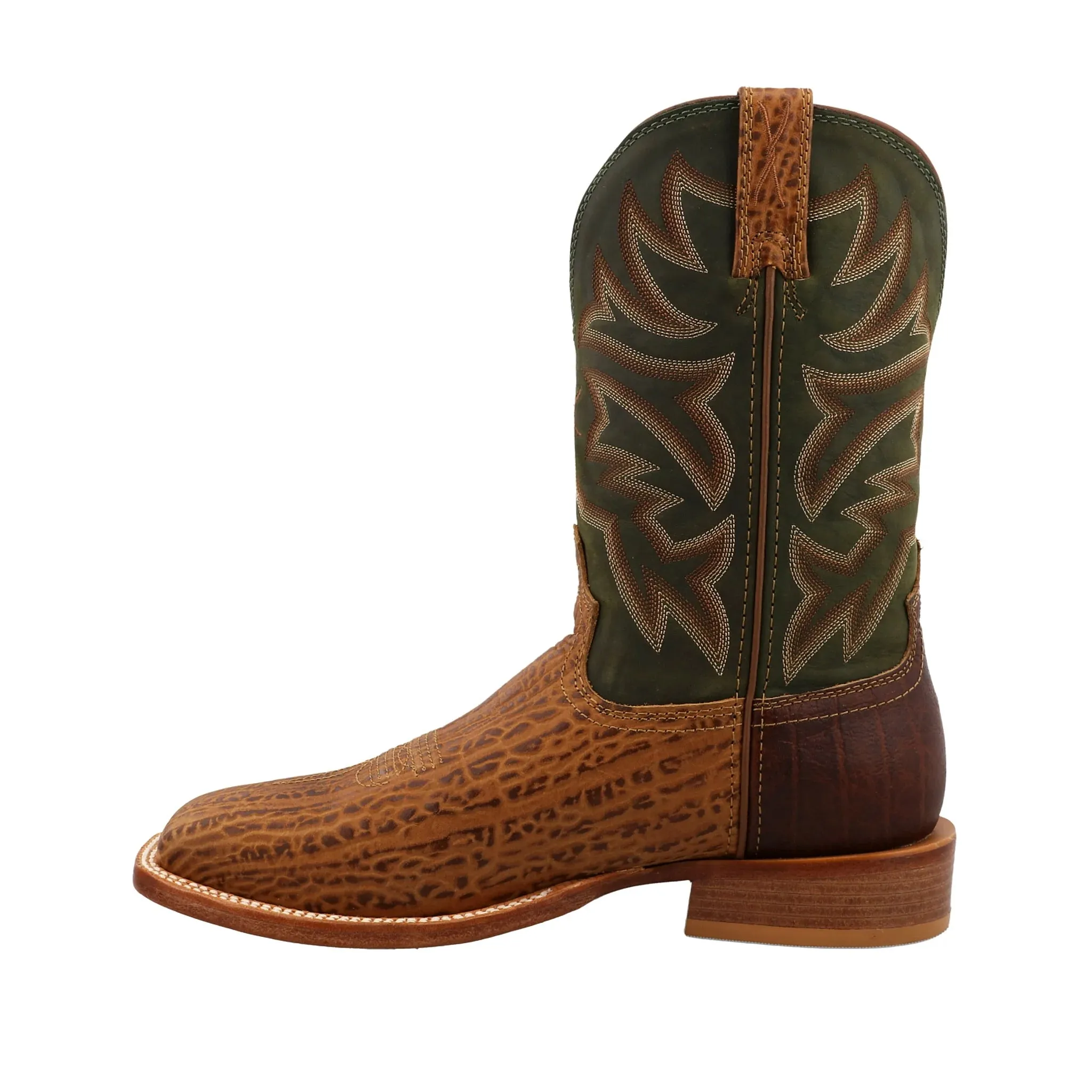 Men's Twisted X Tech X 3 Brown Vamp with 11in. Olive Shaft Cowboy Boot MXTL004
