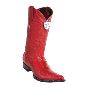 Men's Wild West Ostrich Leg With Deer Boots 3x Toe