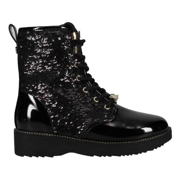 Michael Kors Haskell Drake Girls Black Leather Boots