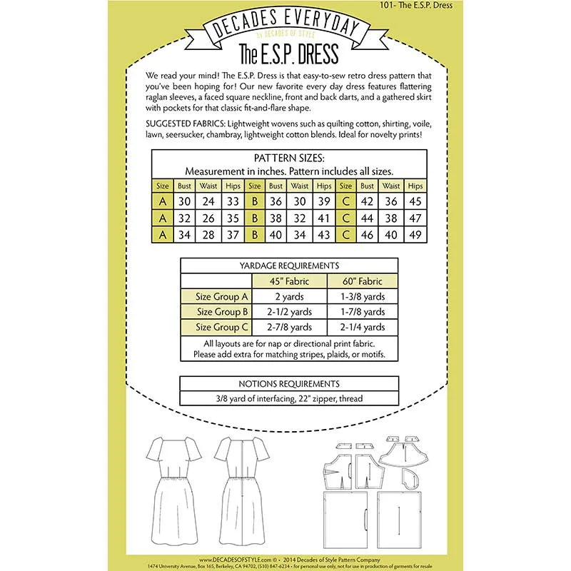 No. 101  The E.S.P. Dress
