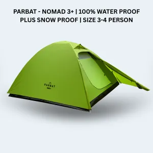 PARBAT - NOMAD 3  | 100% WATER PROOF PLUS SNOW PROOF | SIZE 3-4 PERSON