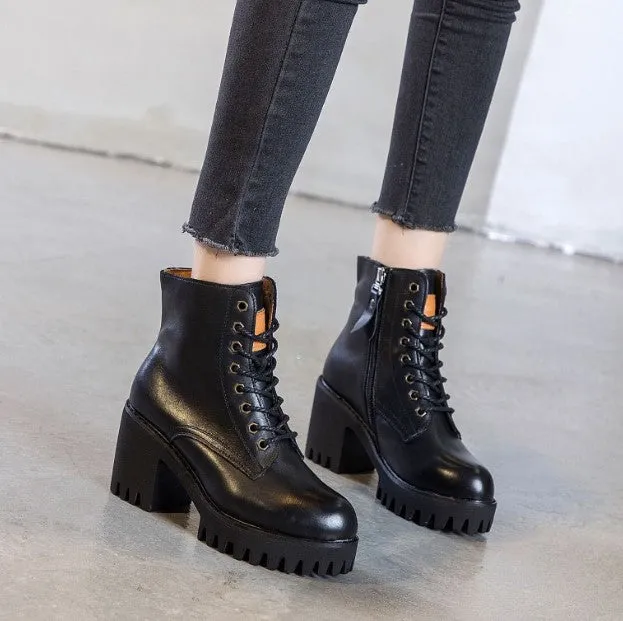 Petite Size Leather Martin Boots For Women AP180