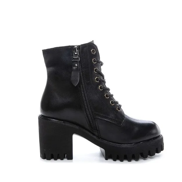Petite Size Leather Martin Boots For Women AP180