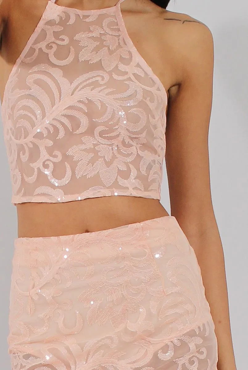 Pink Sequin Co-ord - Rihanna