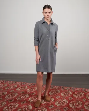 polo dress - grigio melange
