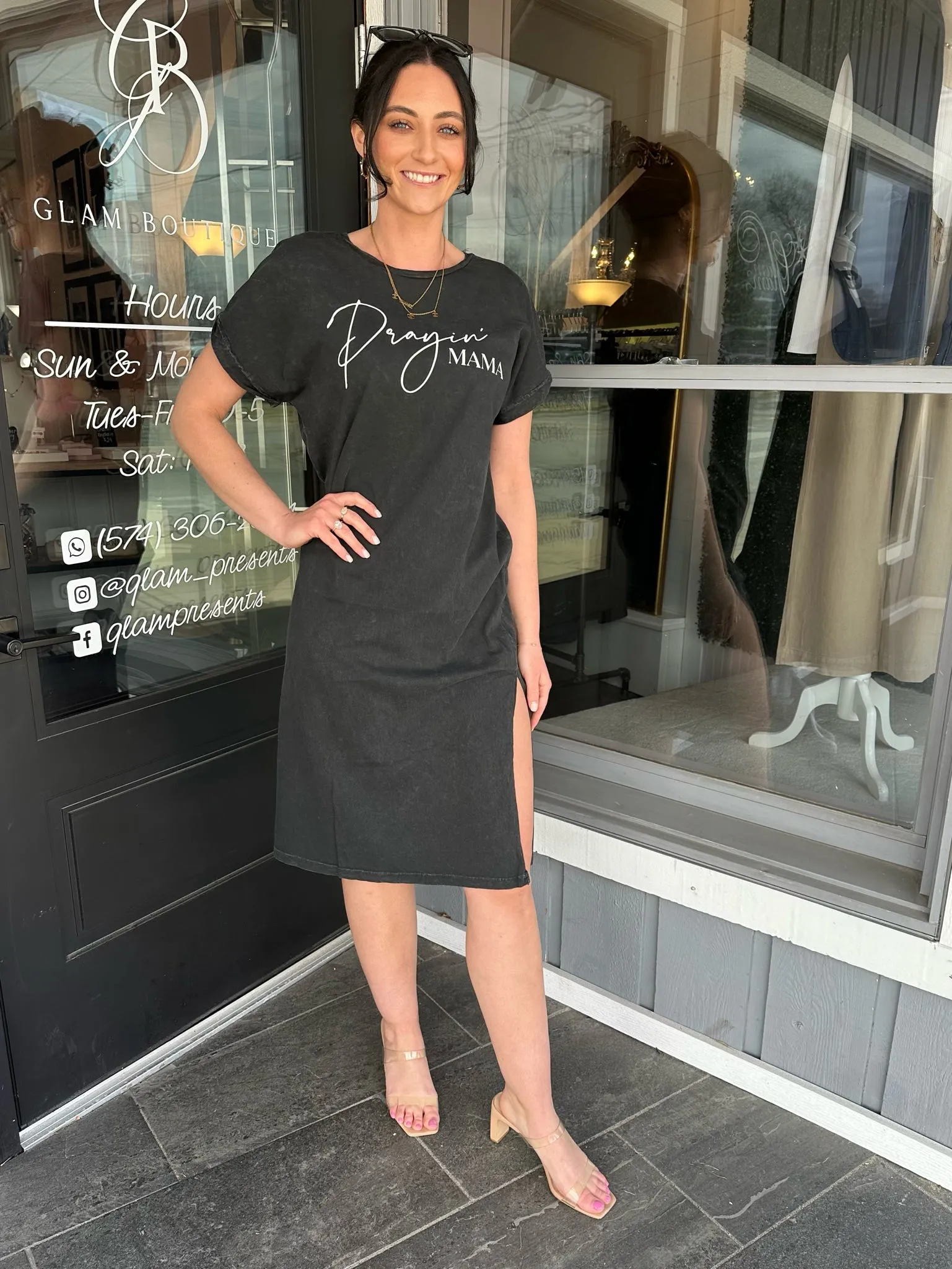 Prayin’ Mama Graphic Dress