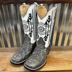 Print Alligator/Hand-tooled Grey