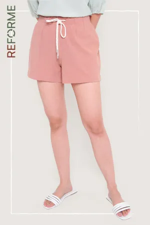 REFORME Drawstring Paperbag Waist Shorts